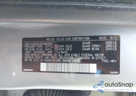 2014 Volvo Xc90 3.2 из США, поврежденный, VIN YV4952CZ0E1690958